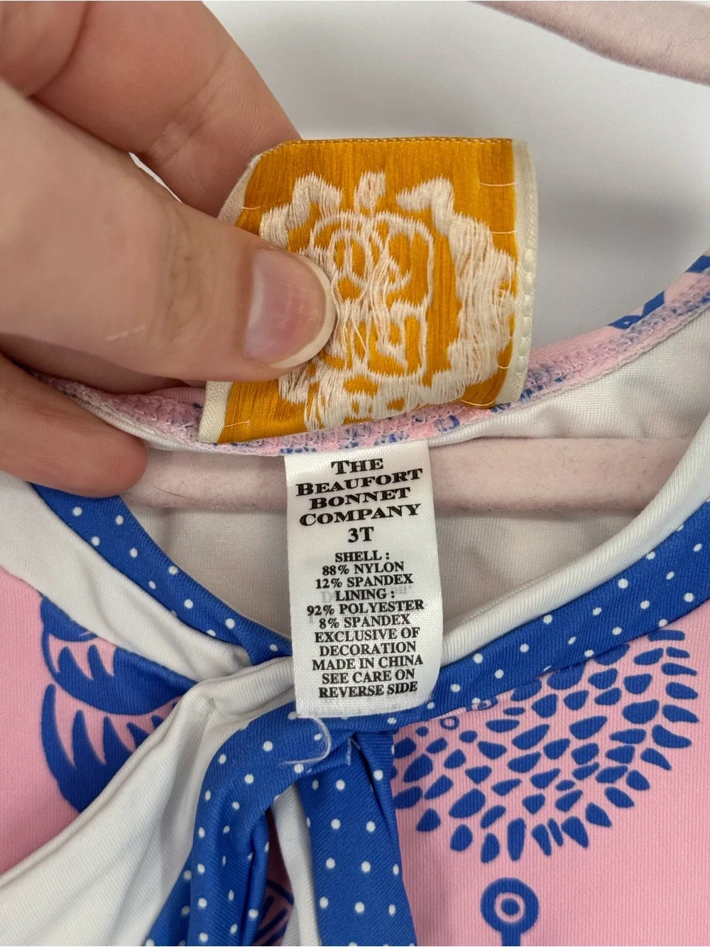 TBBC Bridgehampton Bathing Suit 3T Wilmington Waters Rockefeller Royal Micro Dot